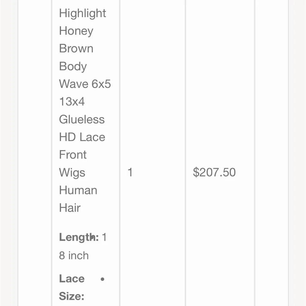 18” Highlight Honey Brown Body Wave 6×5 Glueless HD Lace Front Wigs Human Hair - Picture 5 of 5